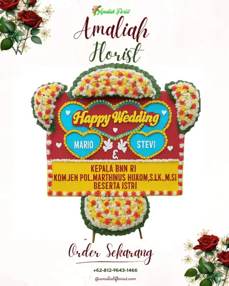 Papan Bunga Pernikahan Birowo